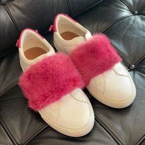 Givenchy Urban Knots Pink Fur Sneakers
